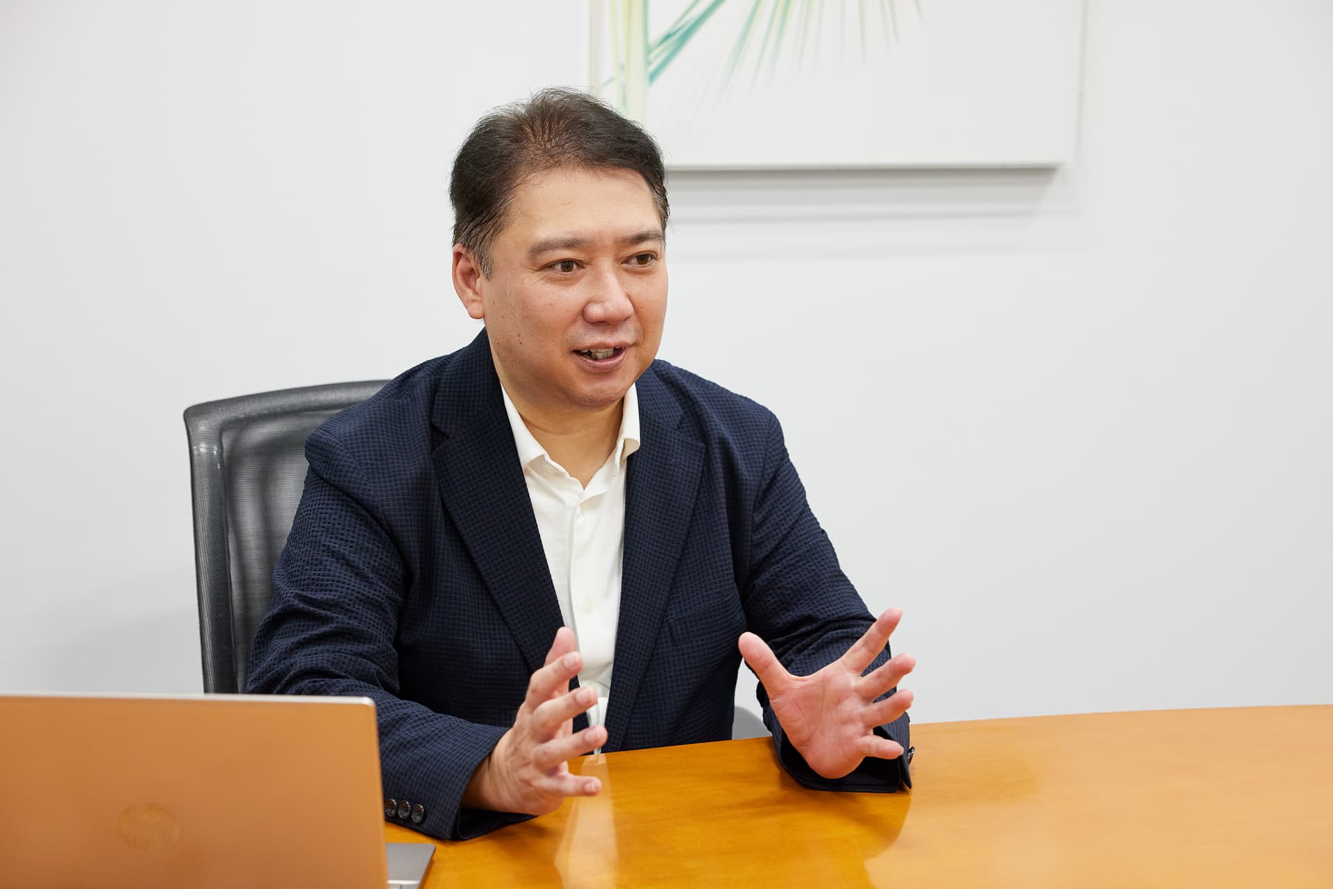 インタビューの様子